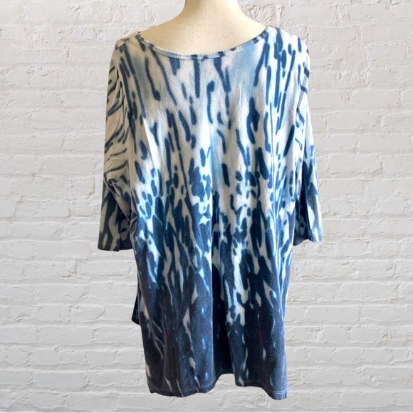 WOMAN WITHIN 3/4 SLEEVE TUNIC TOP SHIRT - Picture 6 of 6